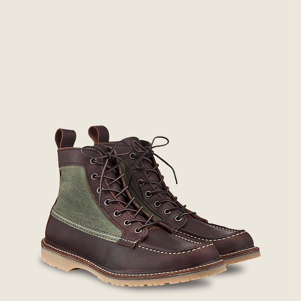 Bottes Red Wing Heritage - Weekender Toile Moc - 6-Inch Oil-Slick Cuir - Marron Foncé - Homme 913QRL